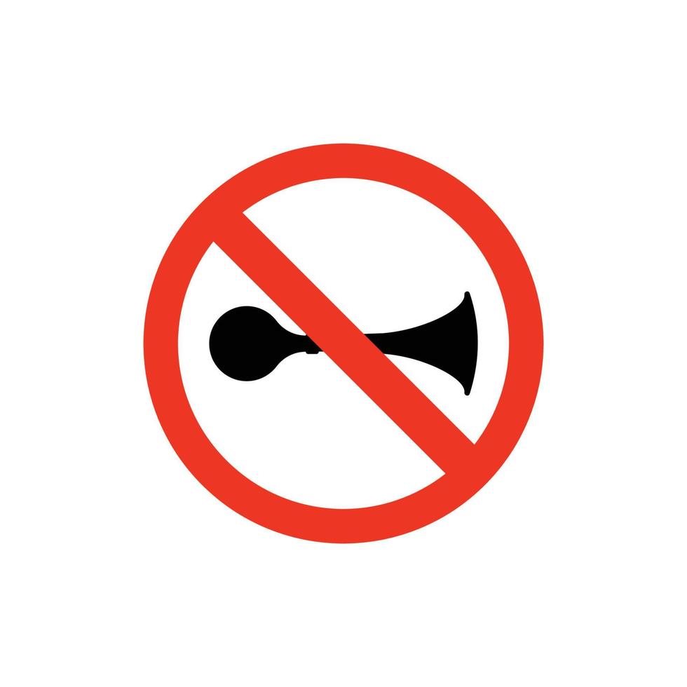 No horn sign vector template