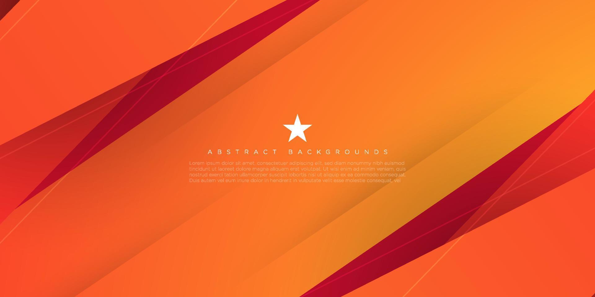 Abstract orange and red triangle on bright color geometric design. modern overlap papercut futuristic background vector illustration.Eps10 vector