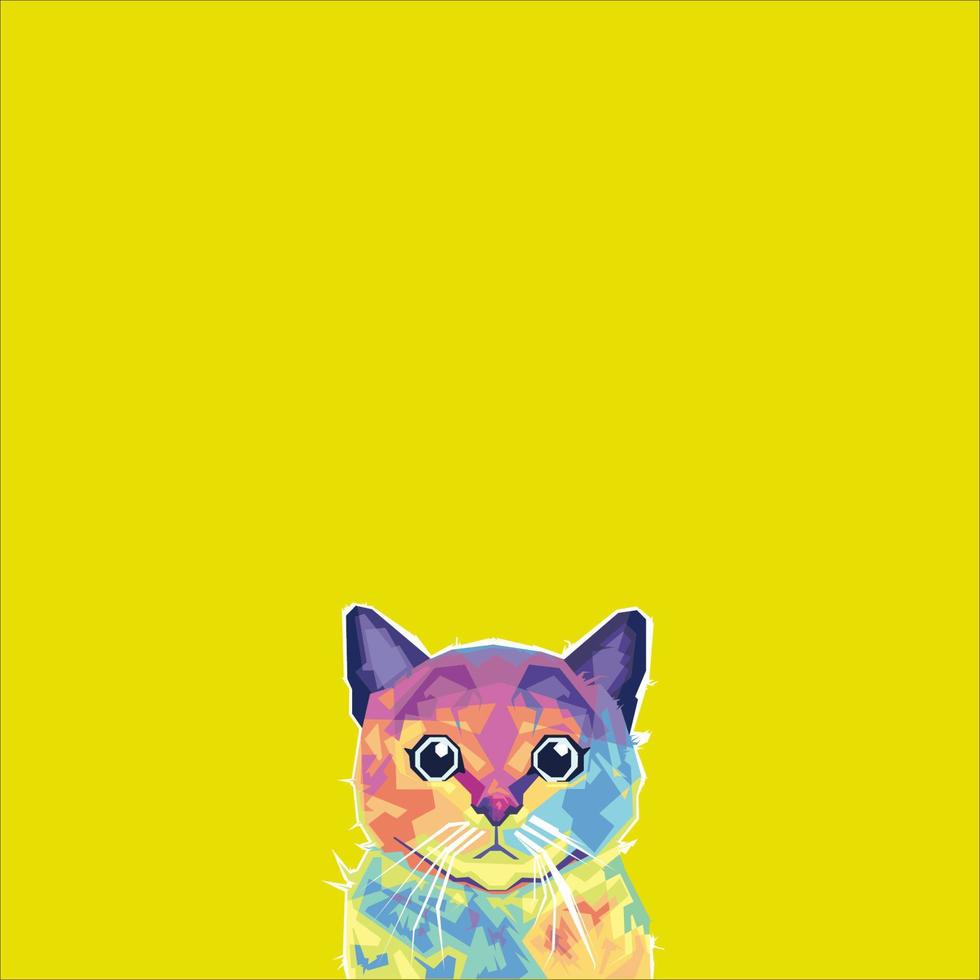 cat pop art vector