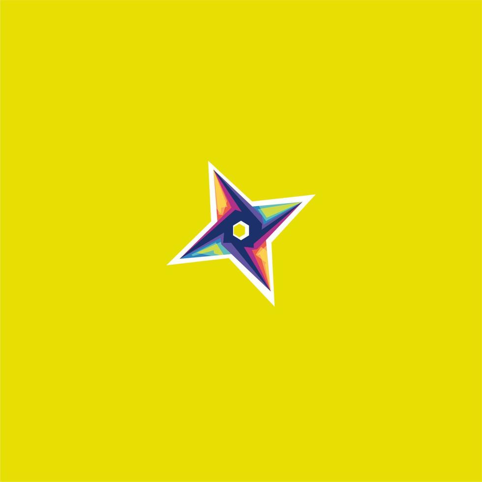 Shuriken Ninja WPAP vector