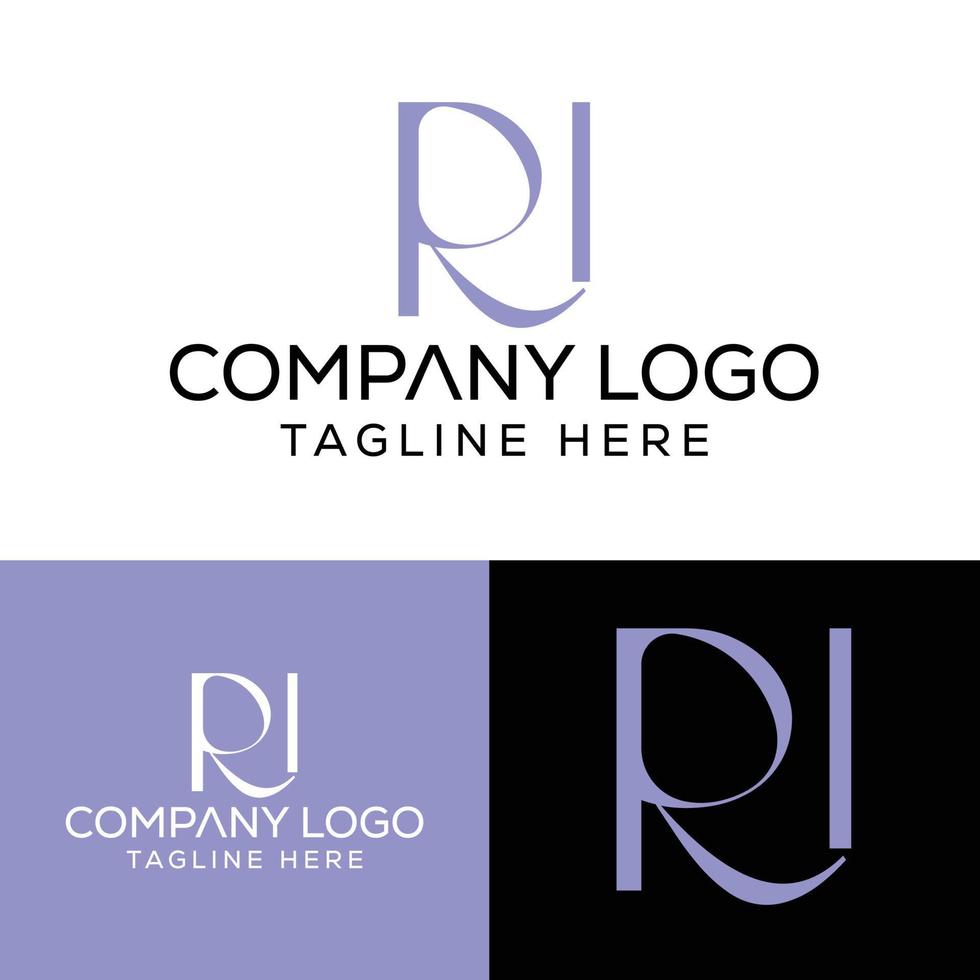 Initial Letter RI Logo Design Monogram Creative Modern Sign Symbol Icon vector