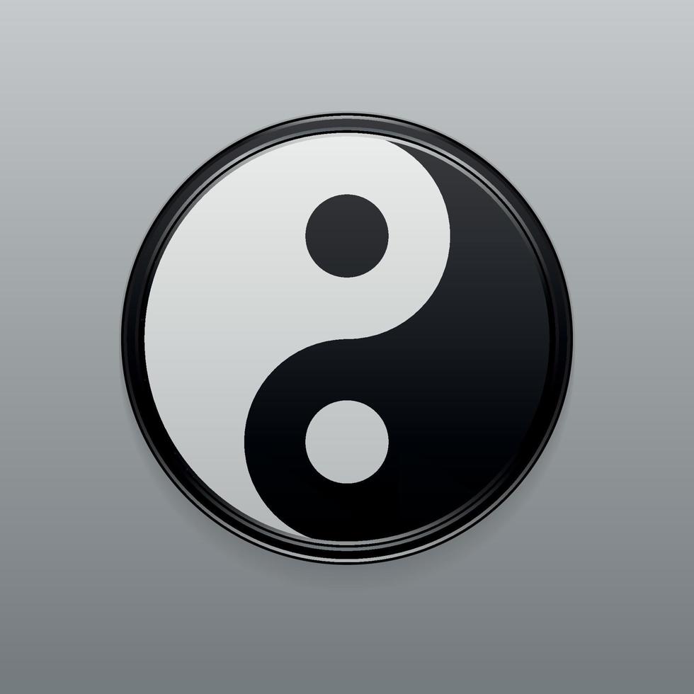 símbolo de yin yang vector