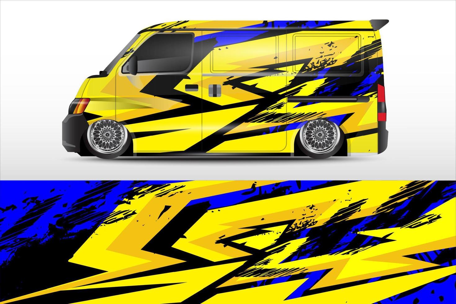 racing car wrap design for vehicle vinyl stickers and automotive company sticker livery vector