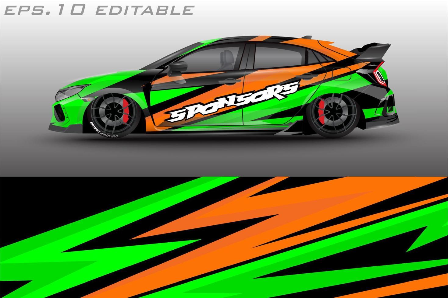 car wrap abstract racing graphic background for vinyl wrap and stickers vector