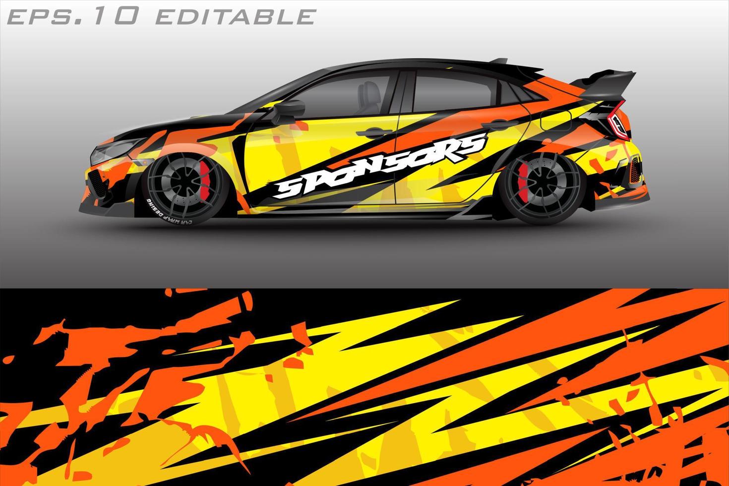 car wrap abstract racing graphic background for vinyl wrap and stickers vector