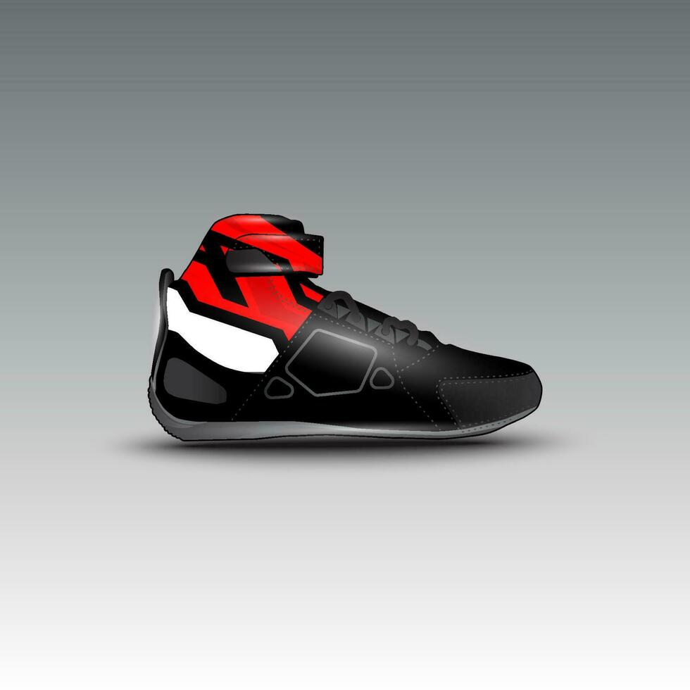 design of drag race shoes with gravis racing vector motif