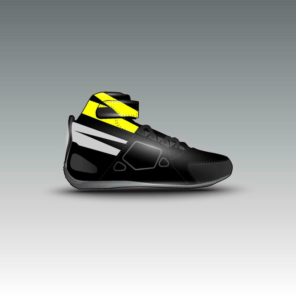 diseño de zapatos de carreras de arrastre con motivos de vectores de carreras gravis