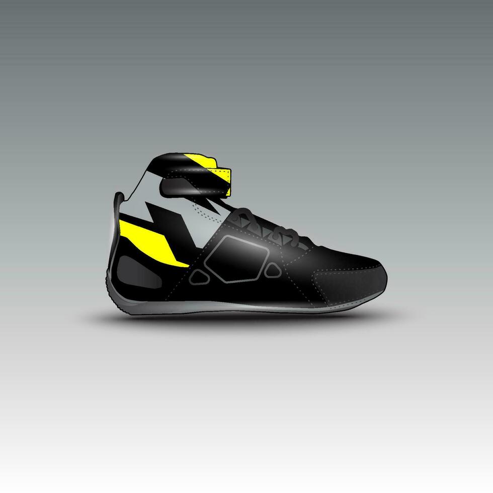 design of drag race shoes with gravis racing vector motif