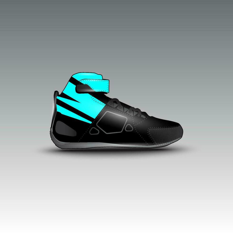 design of drag race shoes with gravis racing vector motif