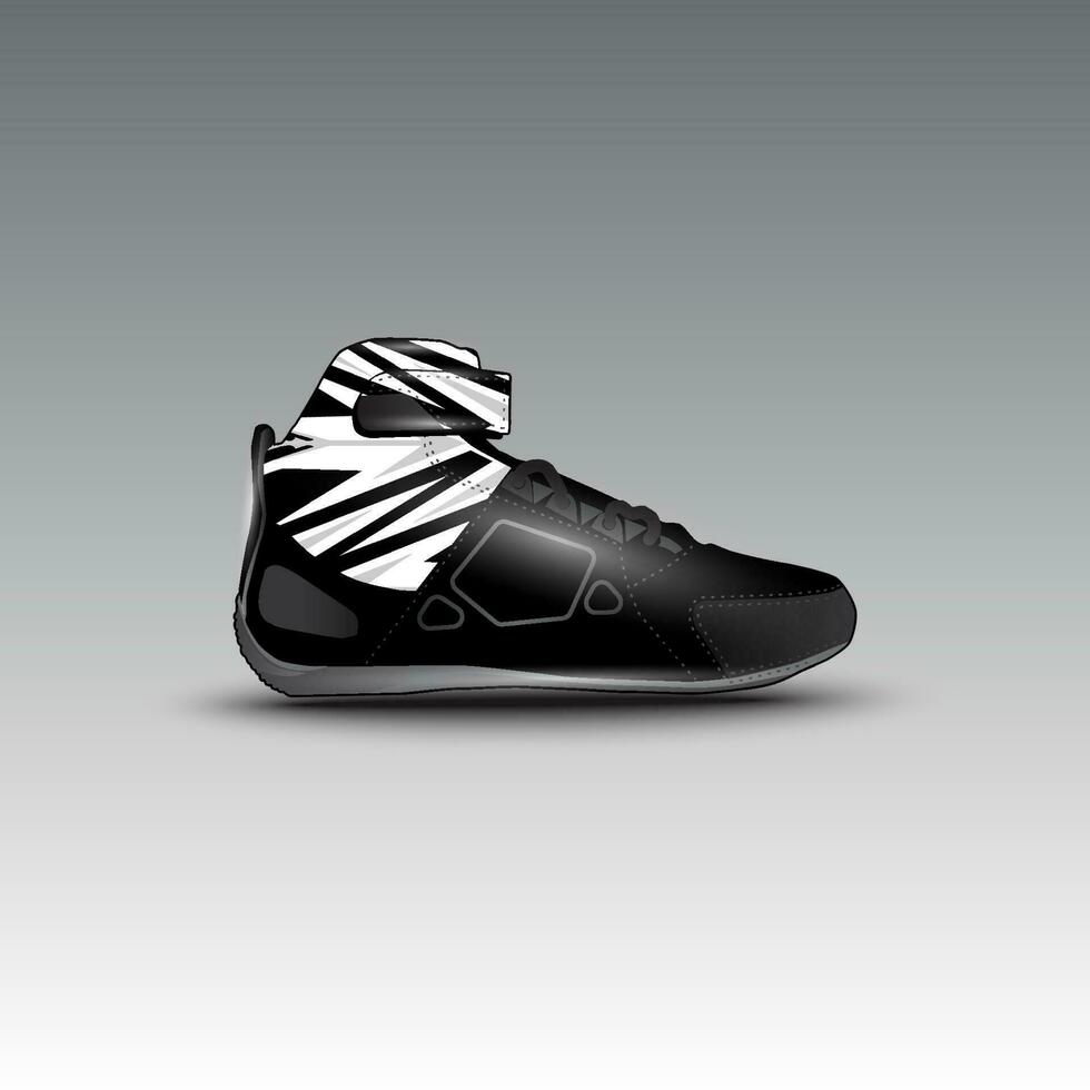 design of drag race shoes with gravis racing vector motif