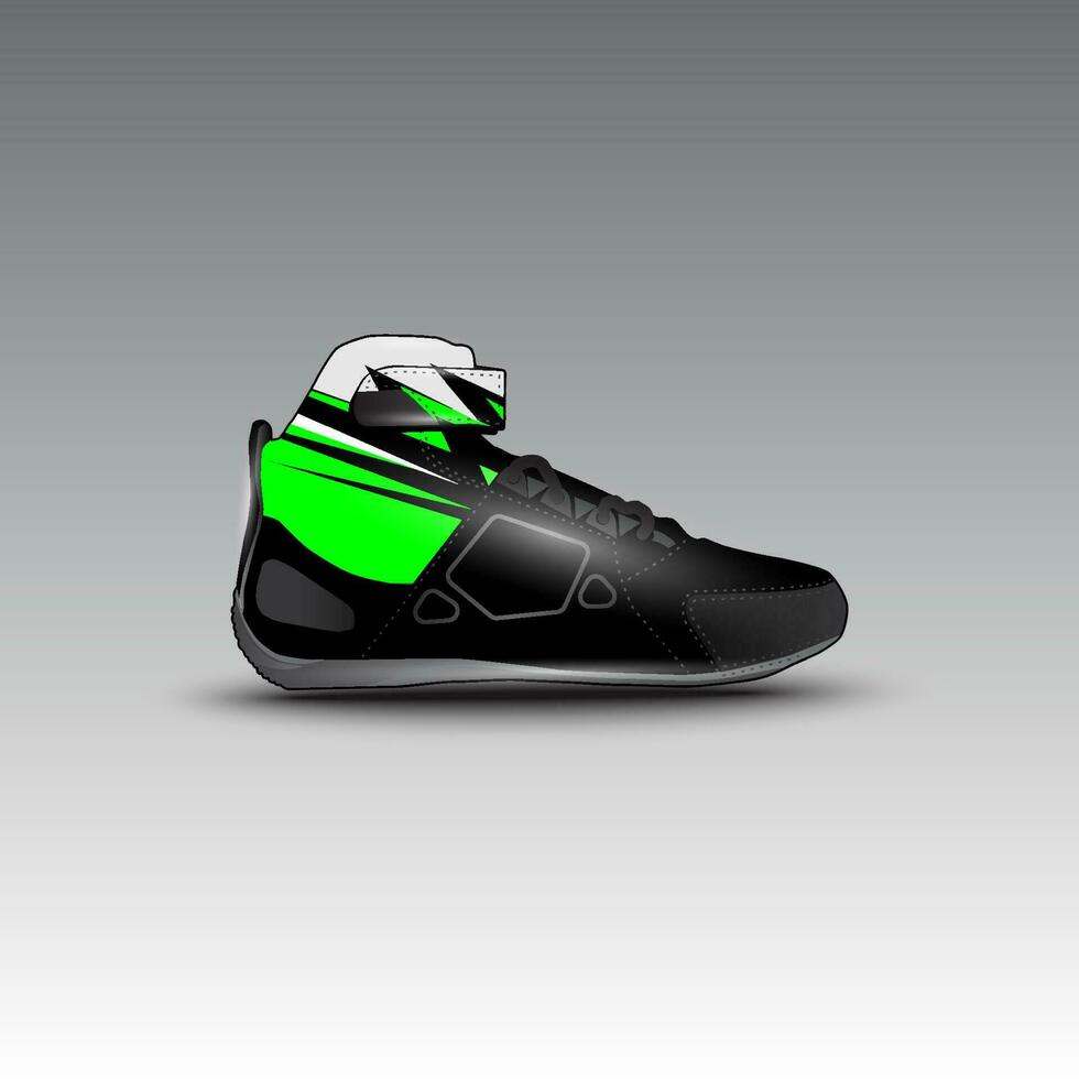 diseño de zapatos de carreras de arrastre con motivos de vectores de carreras gravis