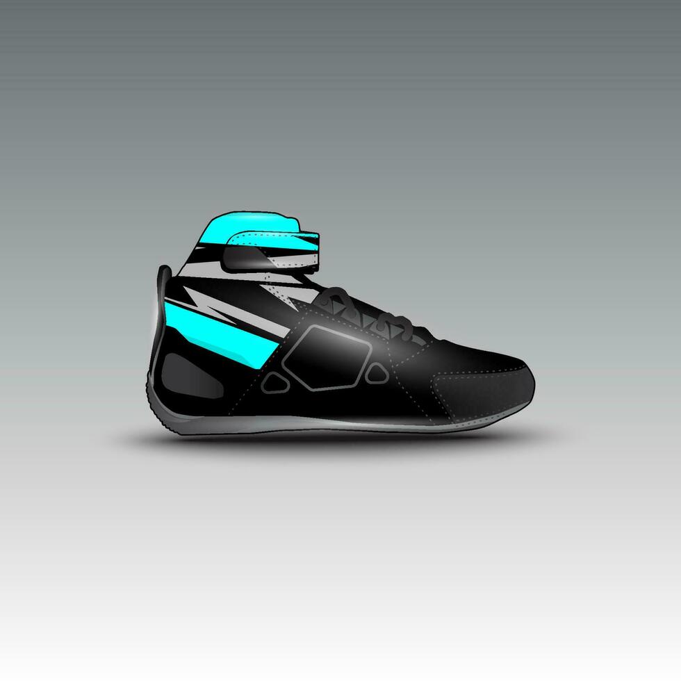 design of drag race shoes with gravis racing vector motif