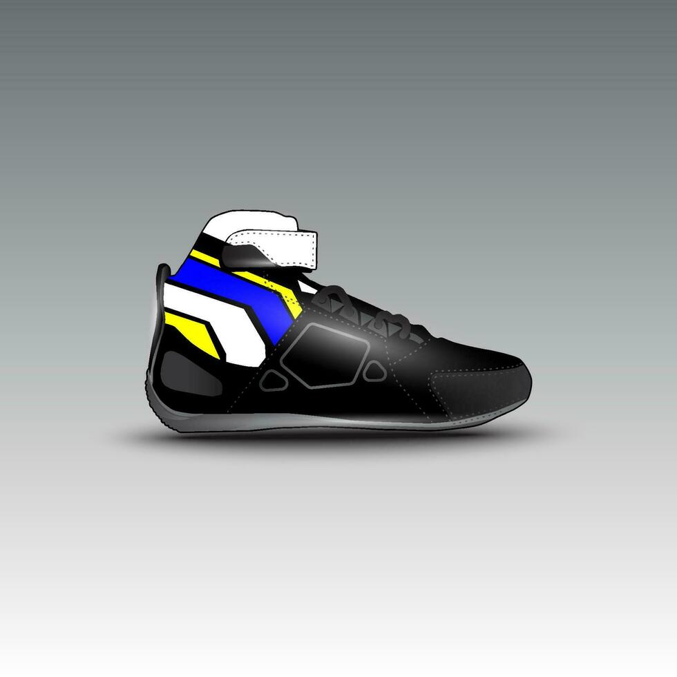 design of drag race shoes with gravis racing vector motif