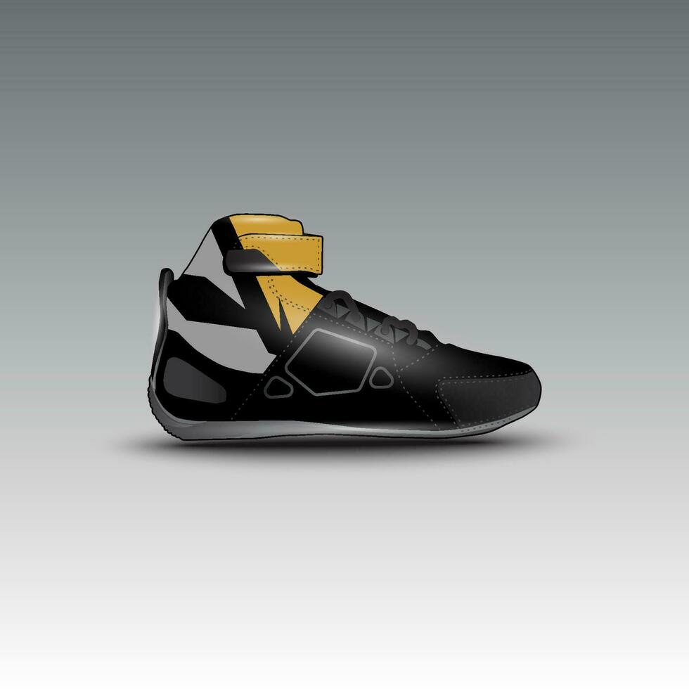 design of drag race shoes with gravis racing vector motif