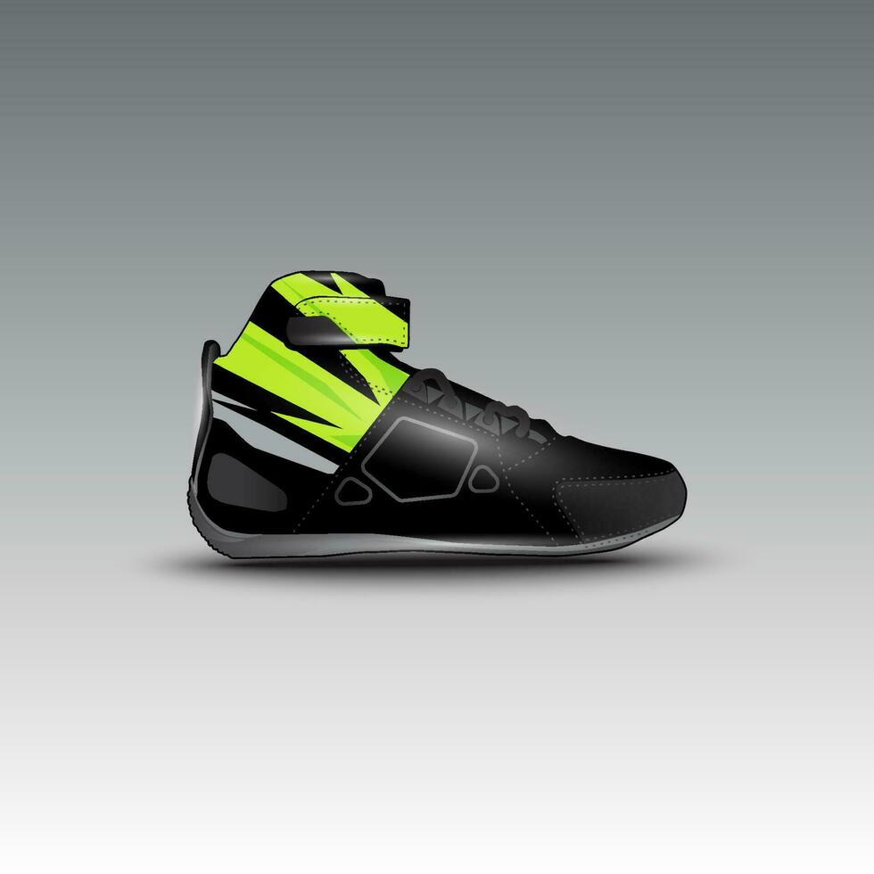 design of drag race shoes with gravis racing vector motif
