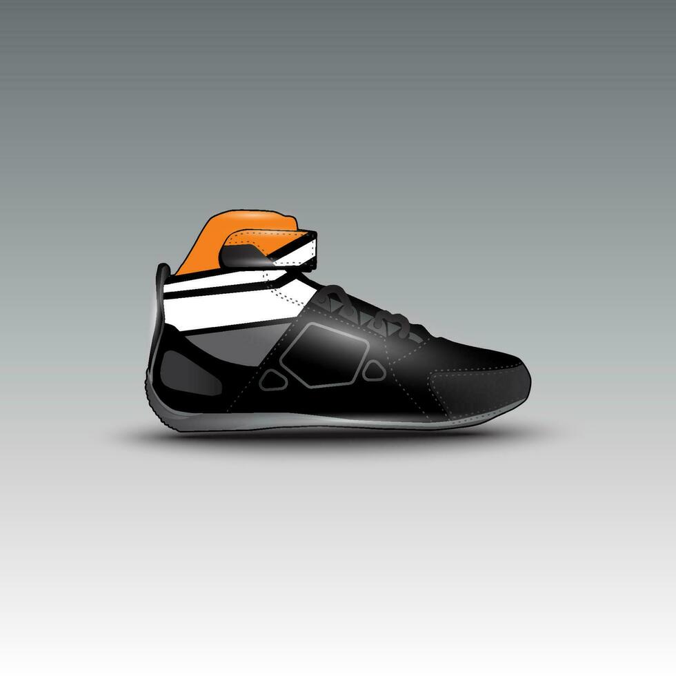 design of drag race shoes with gravis racing vector motif