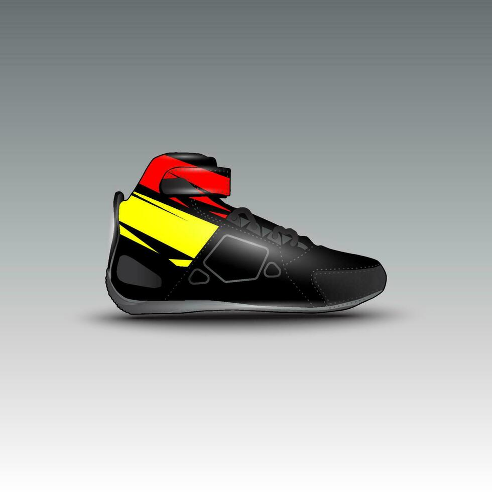 design of drag race shoes with gravis racing vector motif