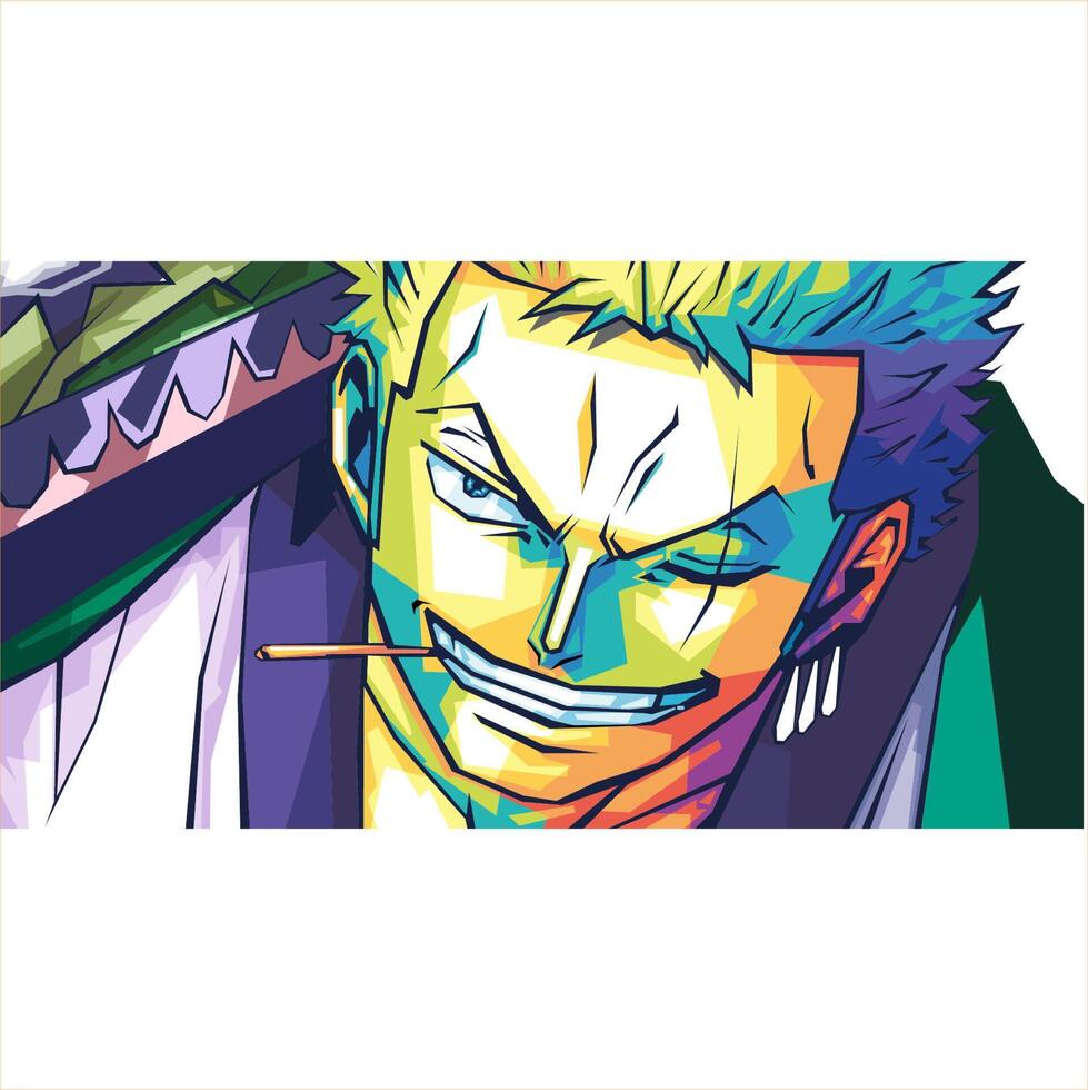 Roronoa Zoro Pop Art vector