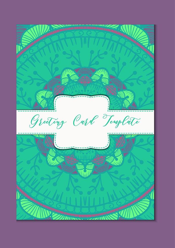 Mandala vintage template card vector