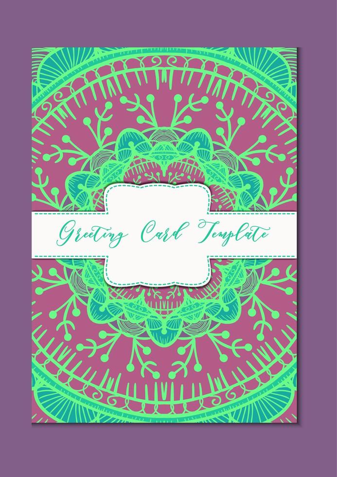Mandala vintage template card vector