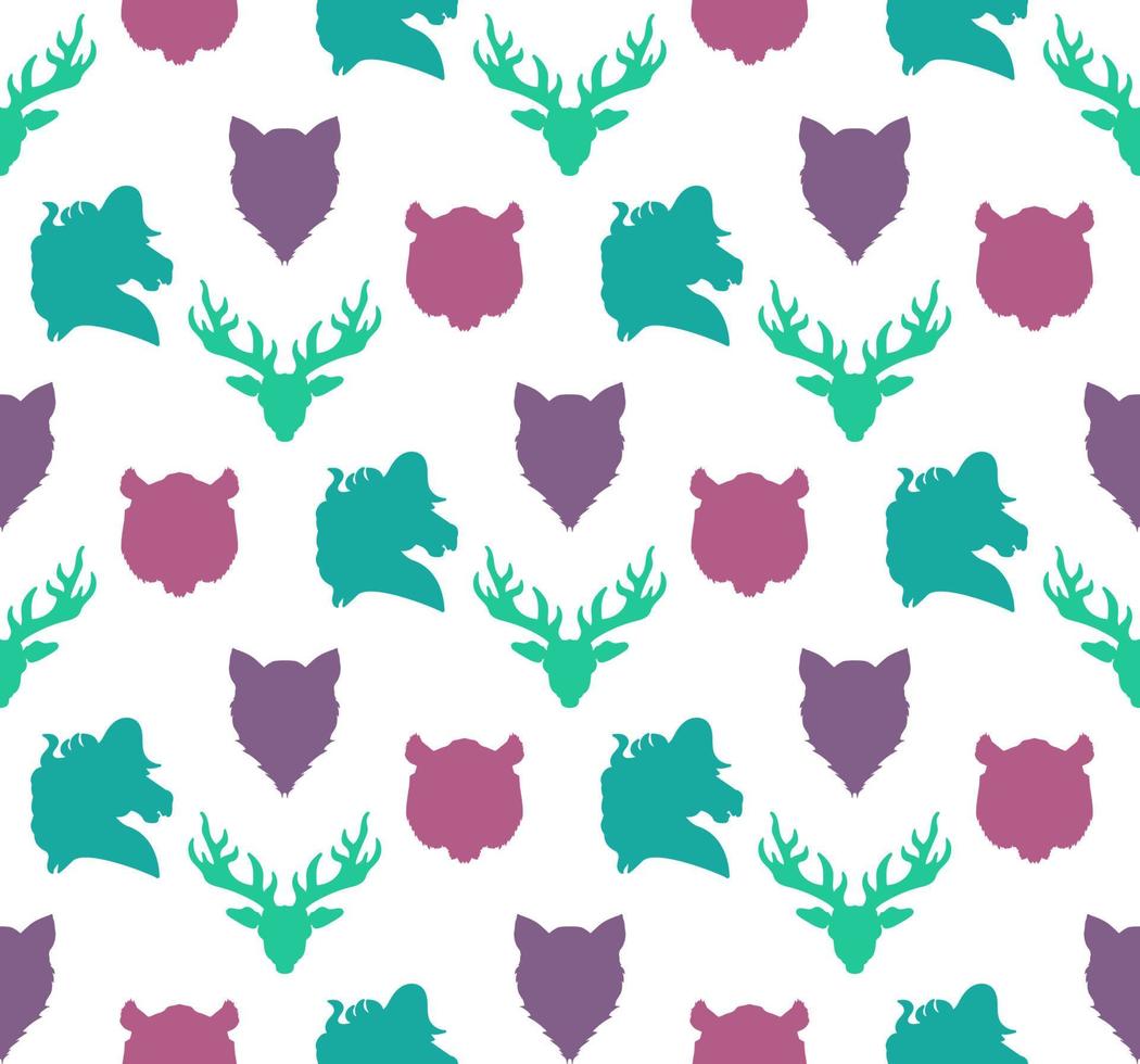 Wildlife seamless pattern vector