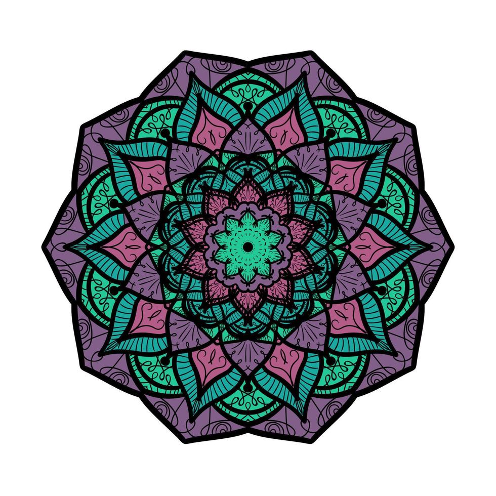 Mandala Line Template vector