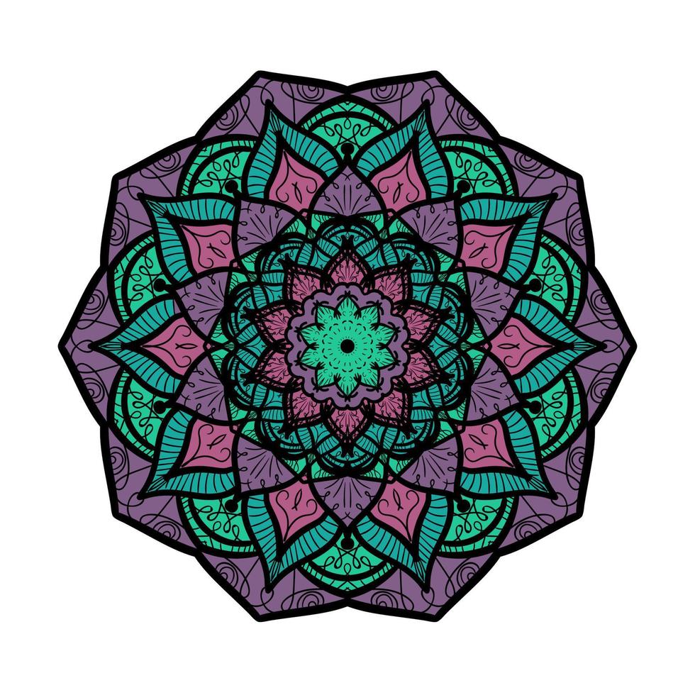 Mandala Line Template vector