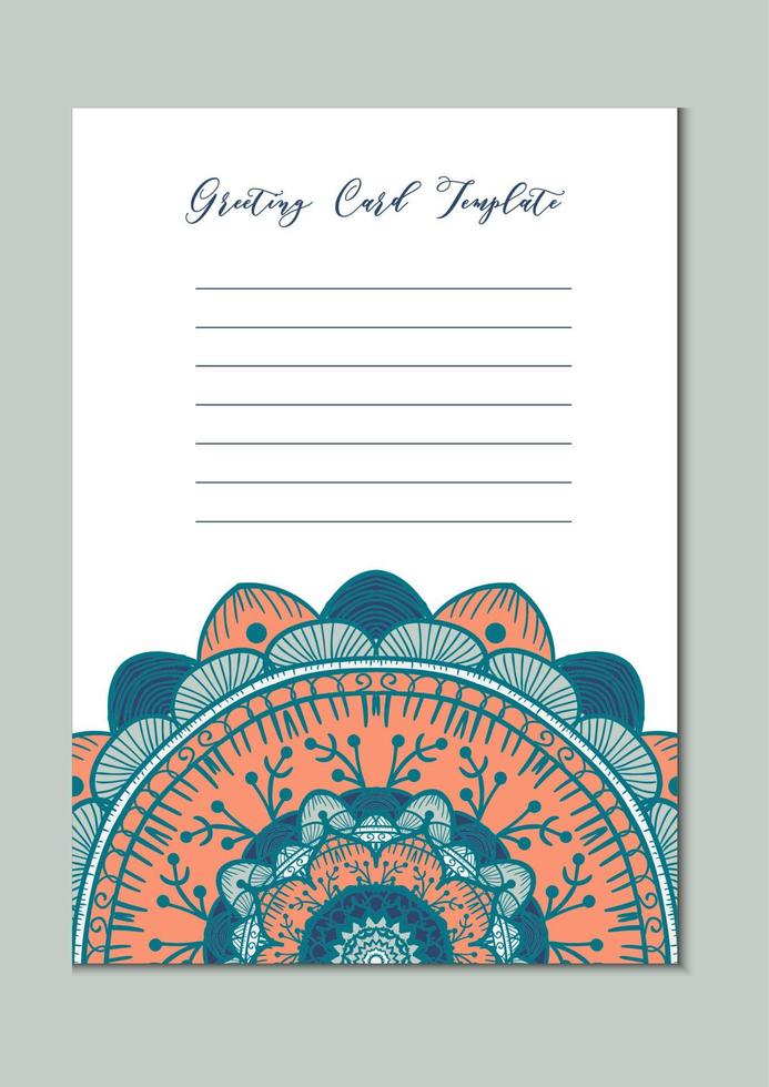 Mandala vintage template card vector