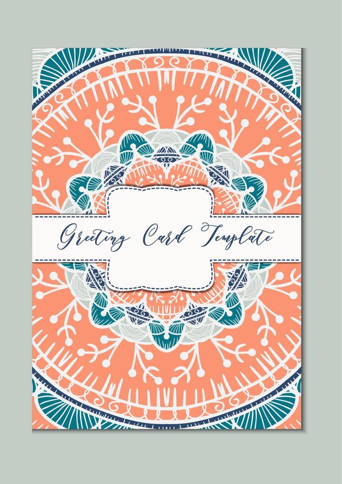 Mandala vintage template card vector