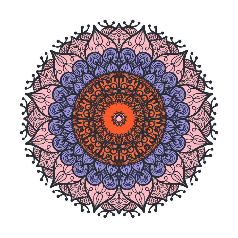 Mandala Line Template vector