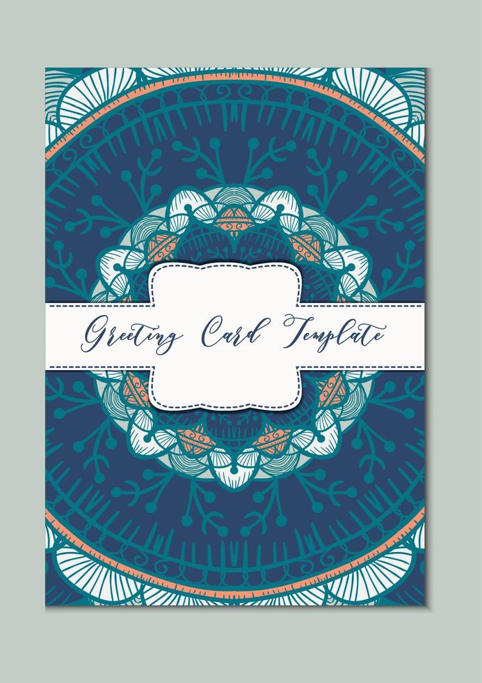 Mandala vintage template card vector