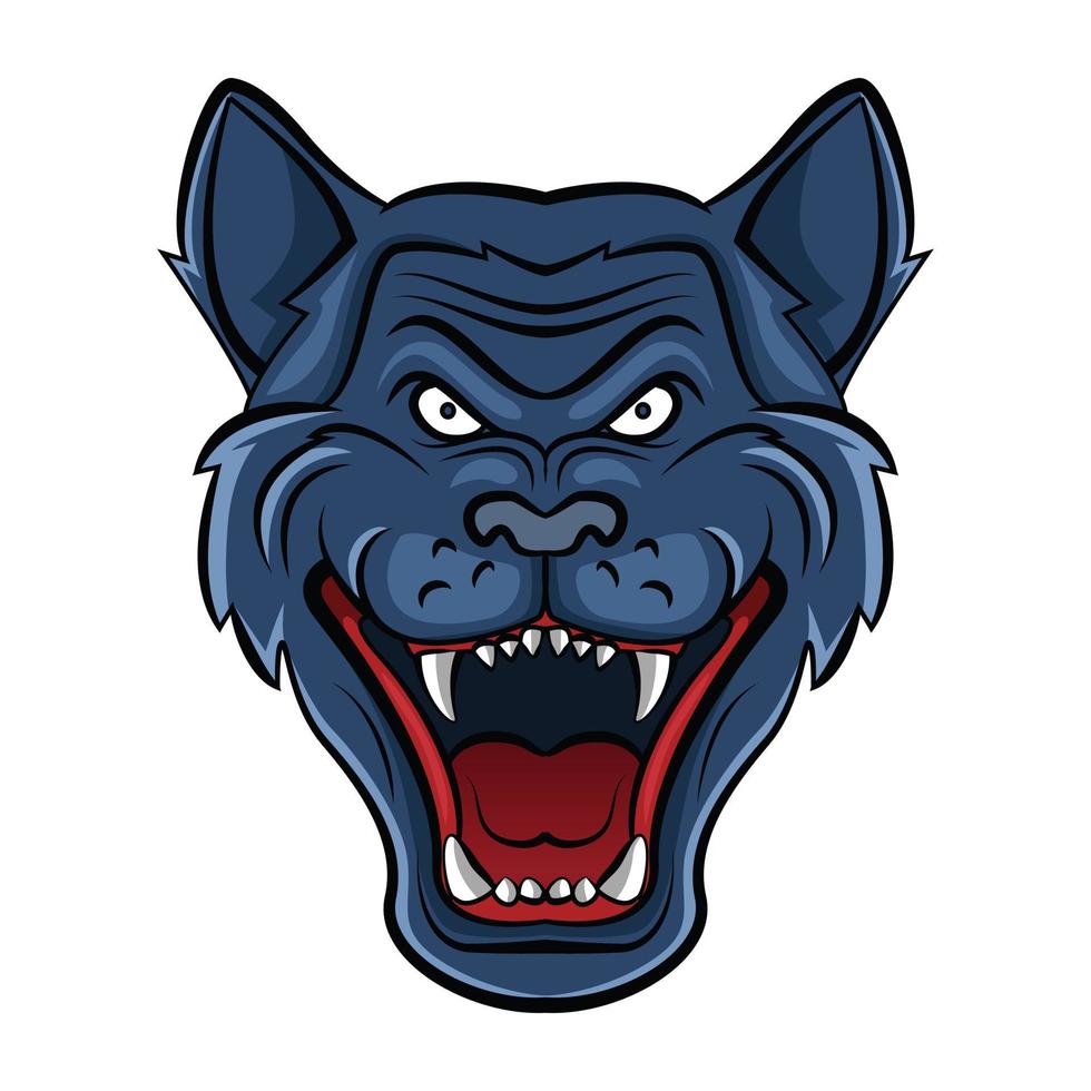 Wolf Face Mascot Illustration vector