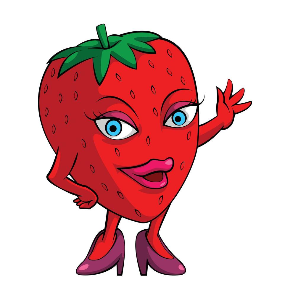 Smile Strawberry Illustration vector