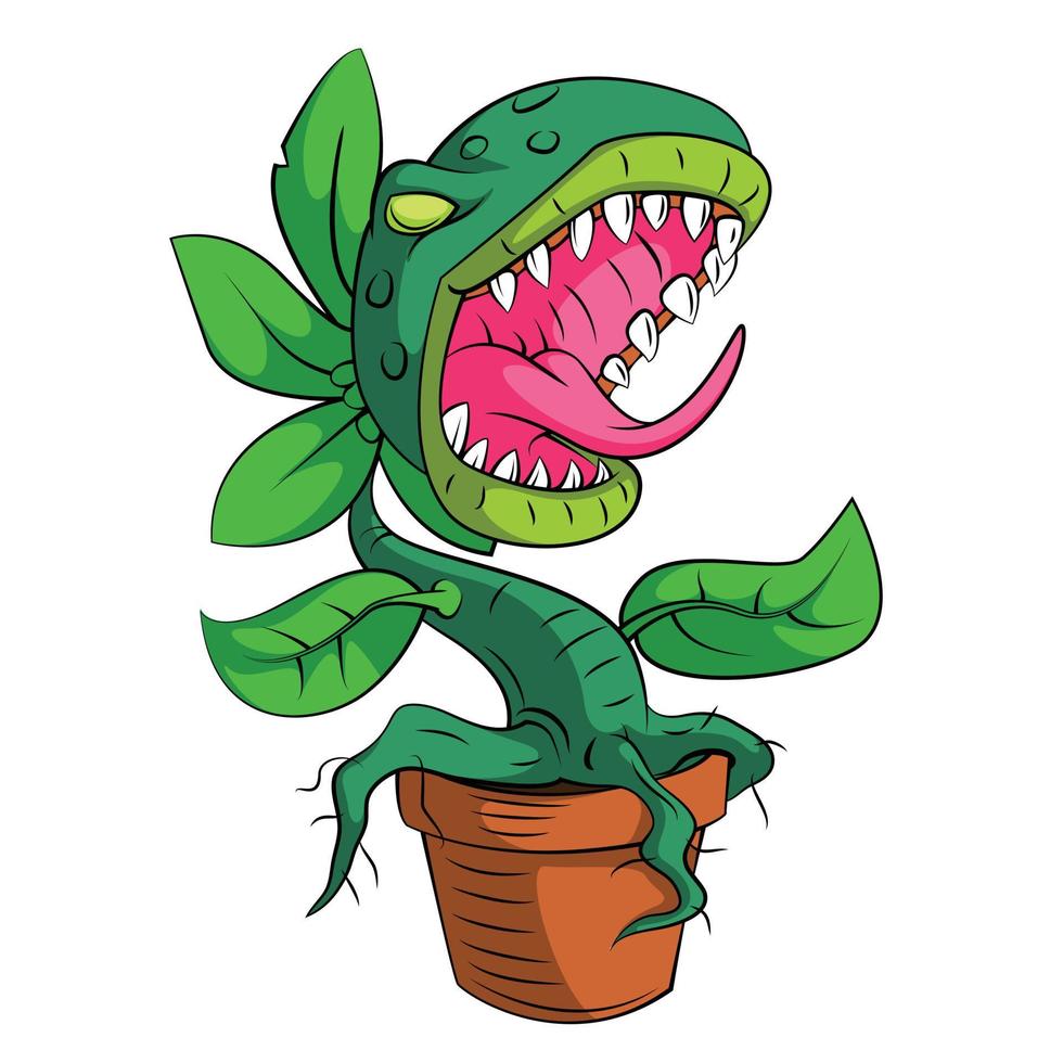 ilustración de planta monstruo vector