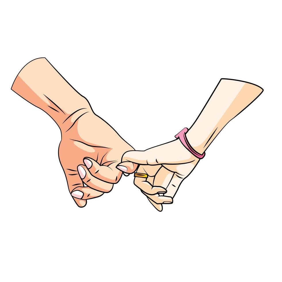 Relationship Hand Illustration vector