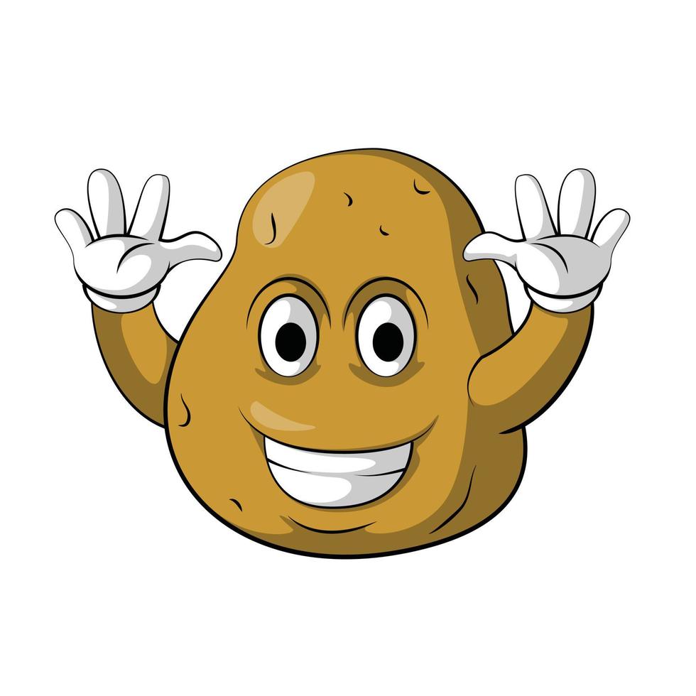 personaje de sonrisa de patata vector