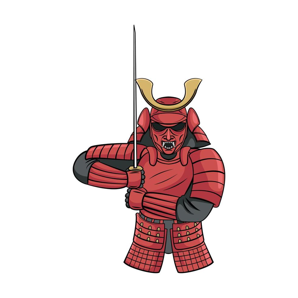 Samurai Warrior Illustration vector