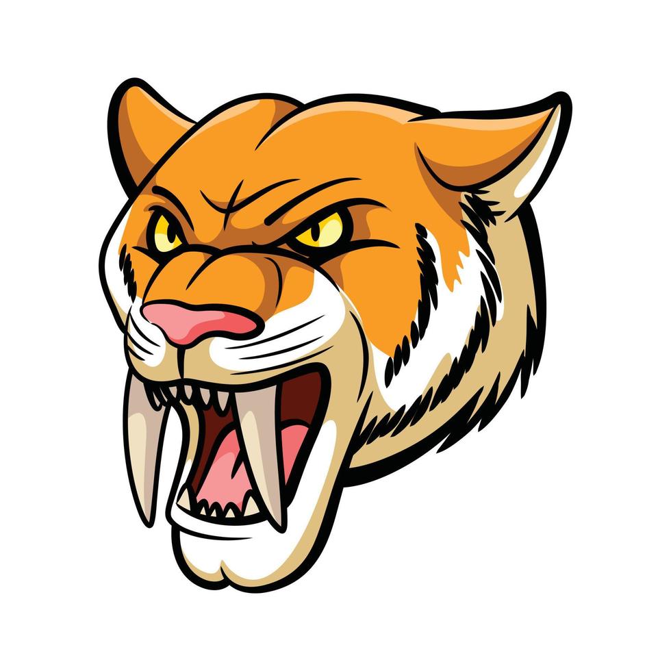 Saber Tooth Mascot Illustration vector