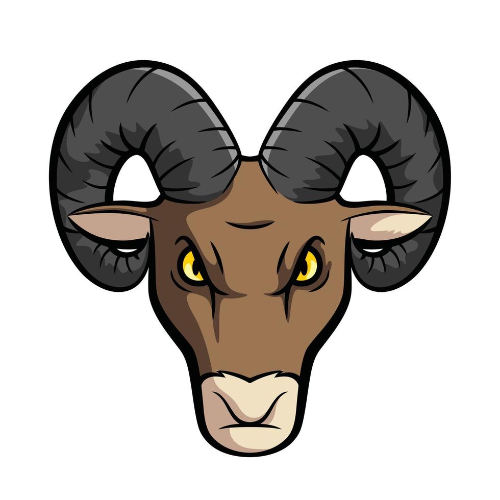 ilustración de mascota de oveja ram vector