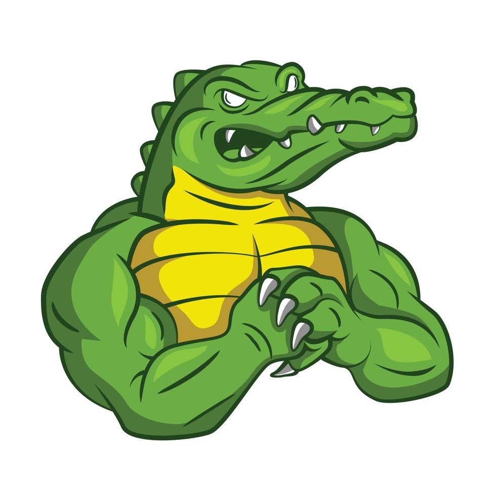 Strong Crocodile Mascot Illustration vector