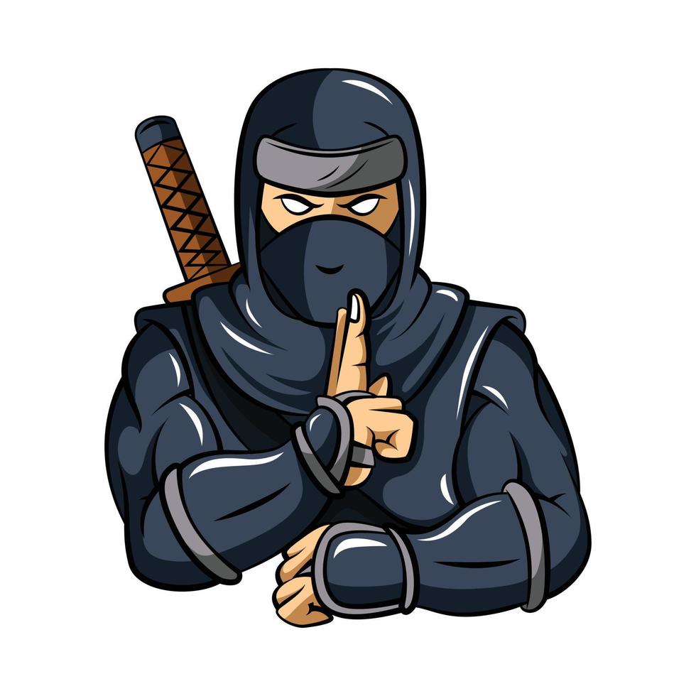 Ninja Mascot Vector Illustration