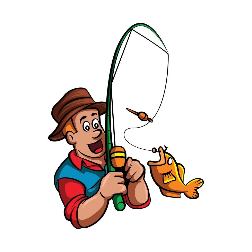 Fisherman Mascot Illustration vector