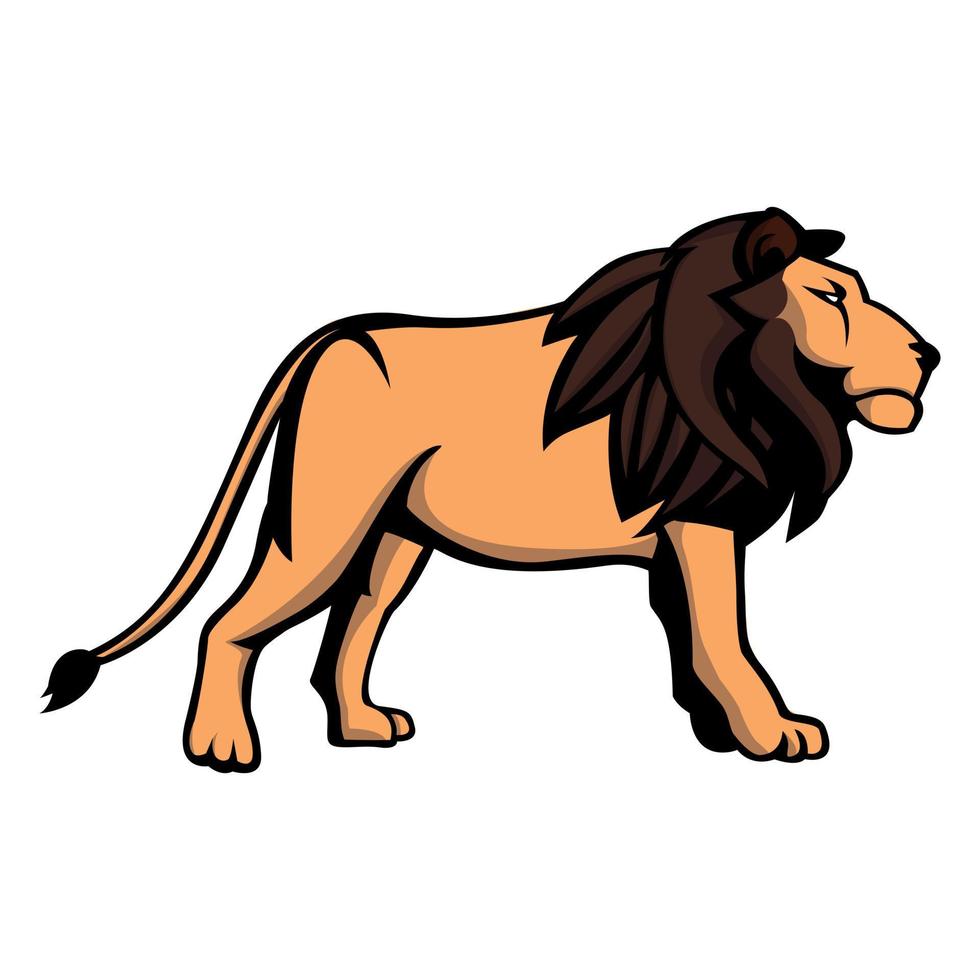 león, animal, vector, ilustración vector