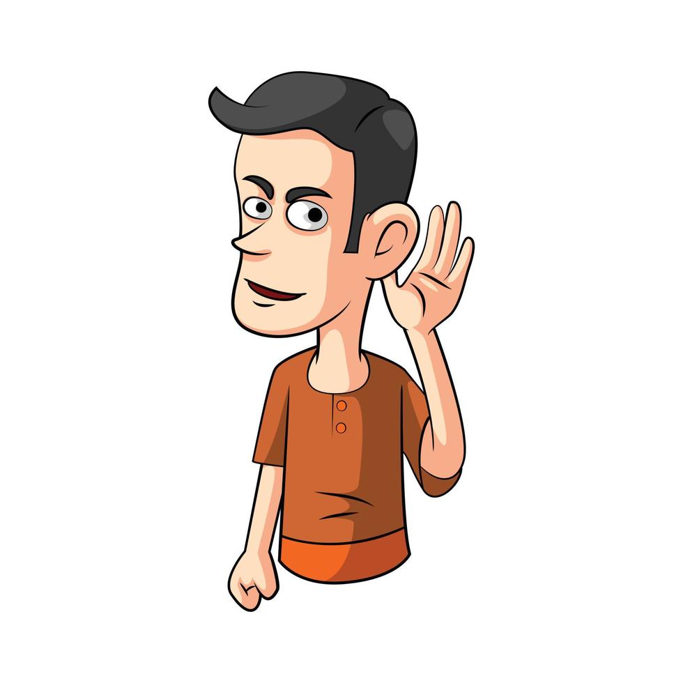 Eavesdrop Something Illustration vector