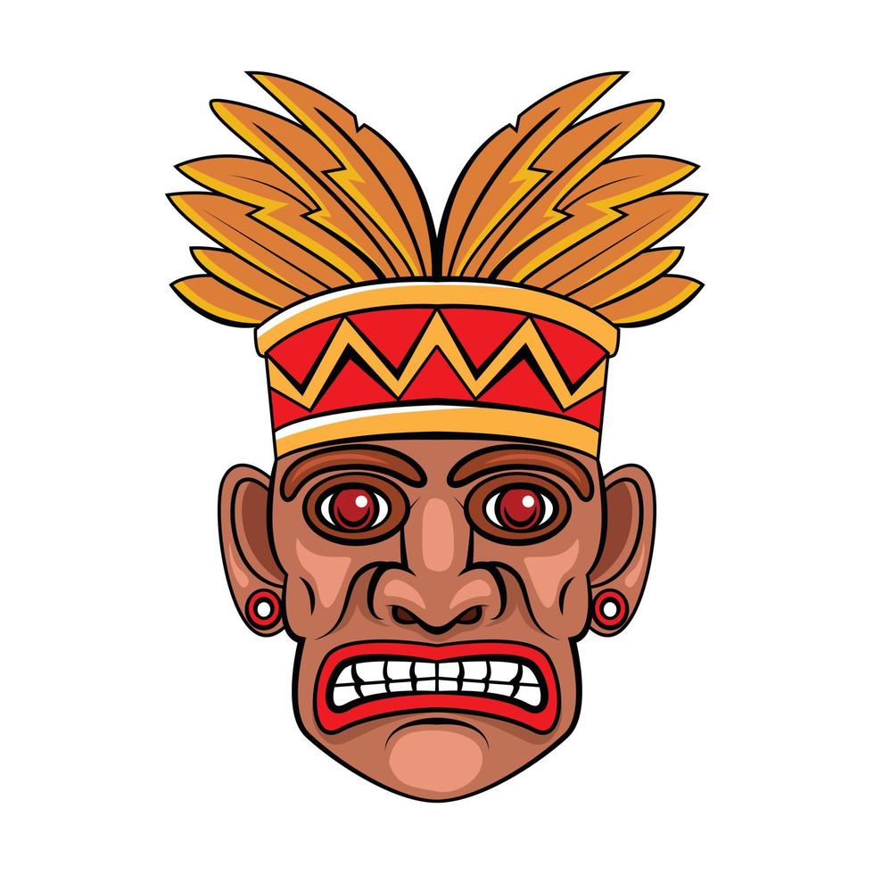 ilustración de máscara hawaiana vector