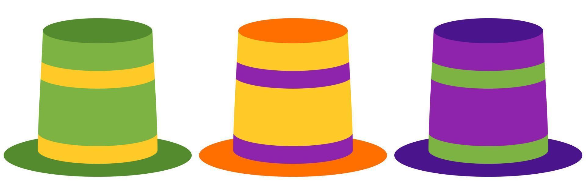 sombrero de carnaval en estilo plano aislado vector