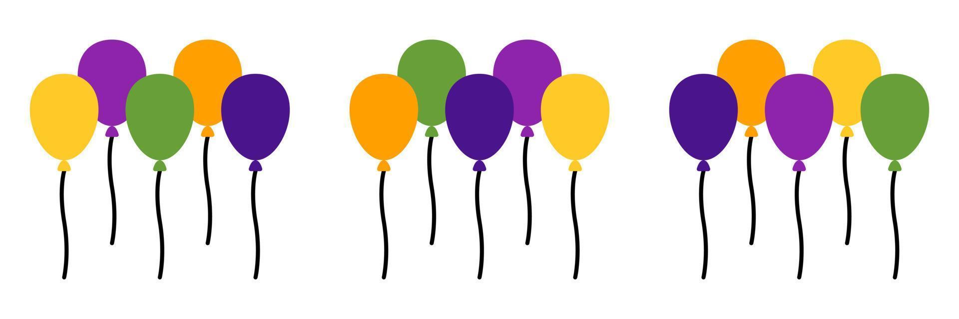 Balloons in flat style isolated vector