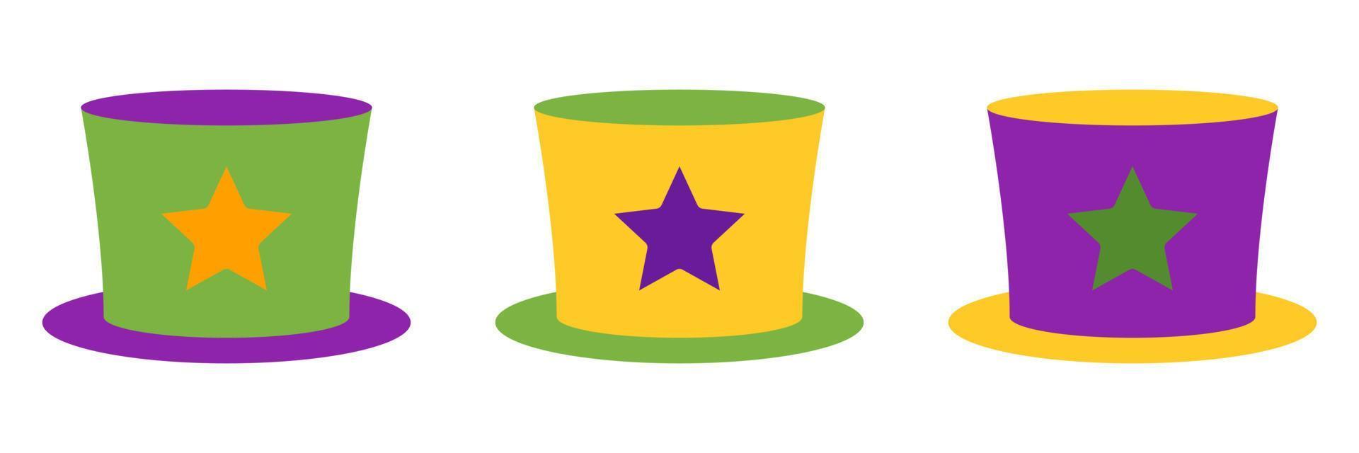 Carnival Hat in flat style isolated vector