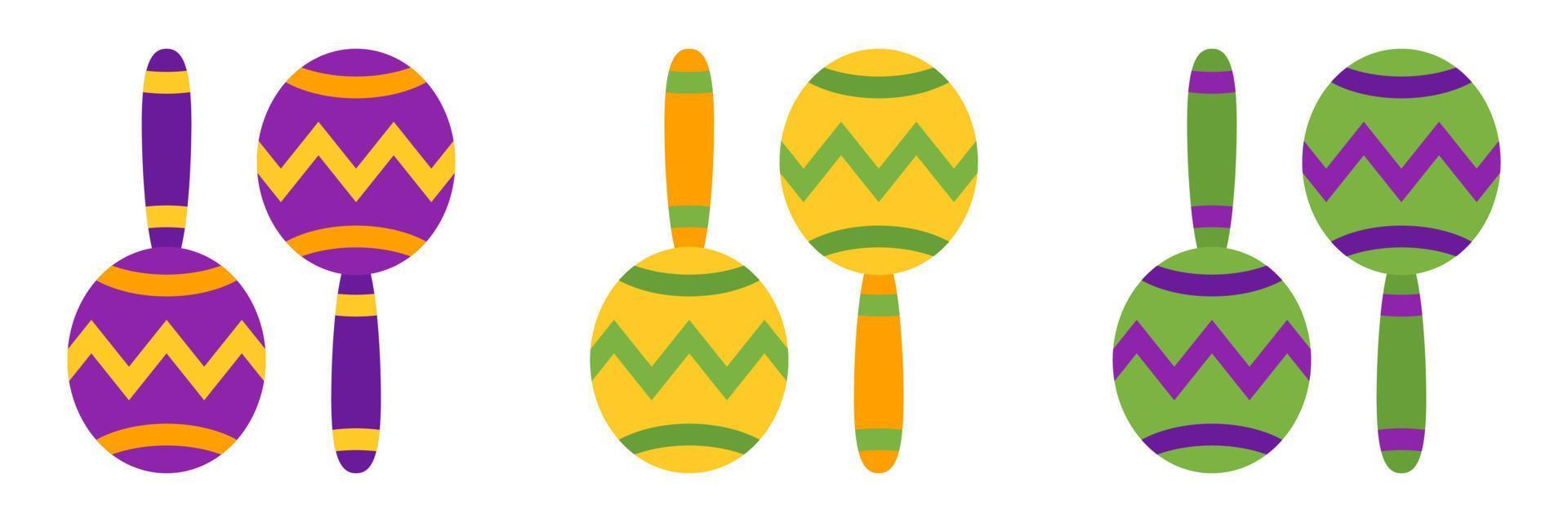 Maracas in flat style isolated vector