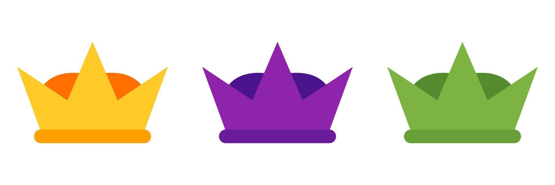Crown in flat style isolated vector